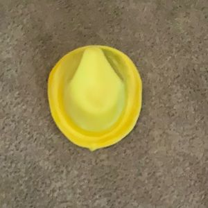 Yellow fedora hat